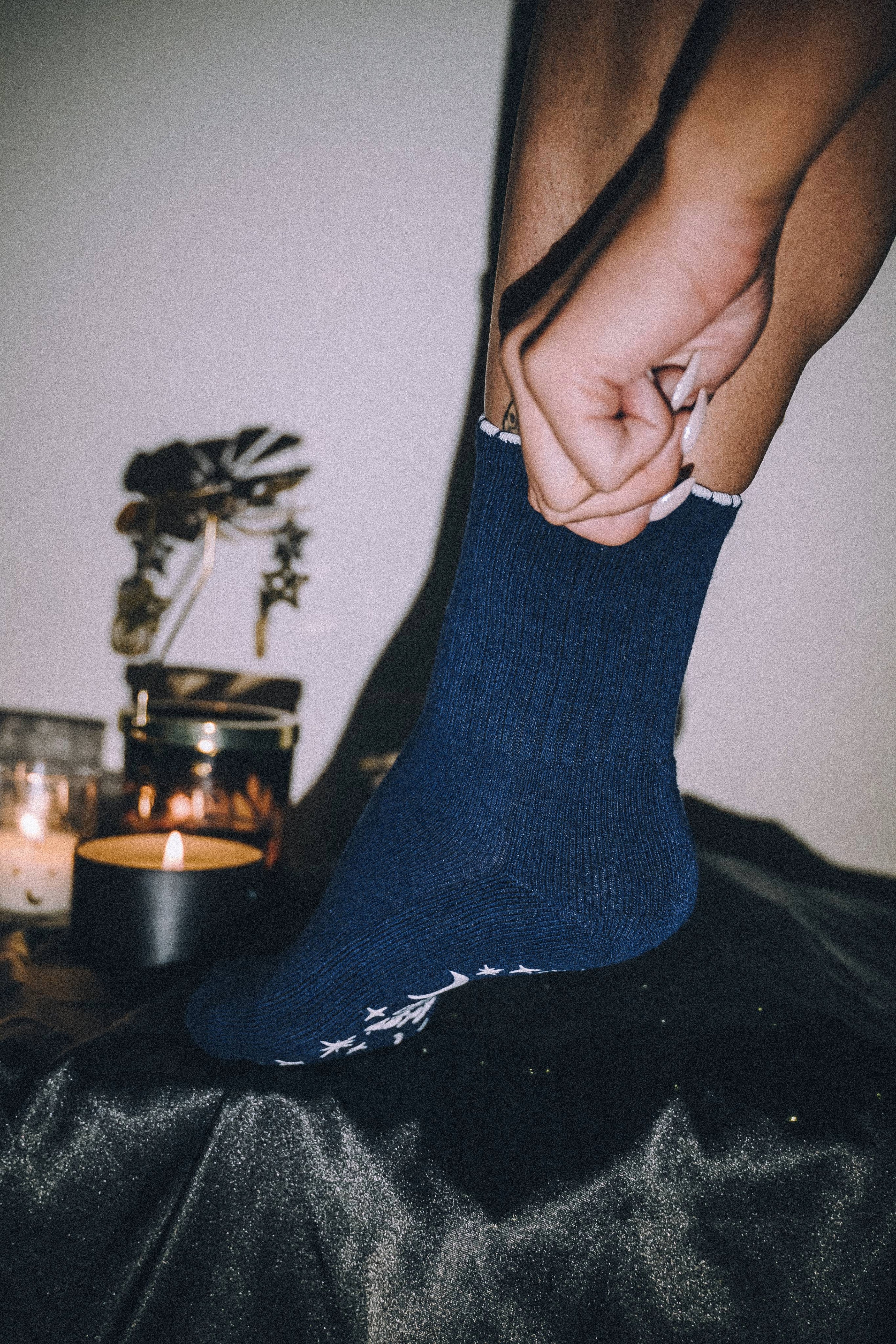 Celestial - Mid Rise Crew Grip Socks